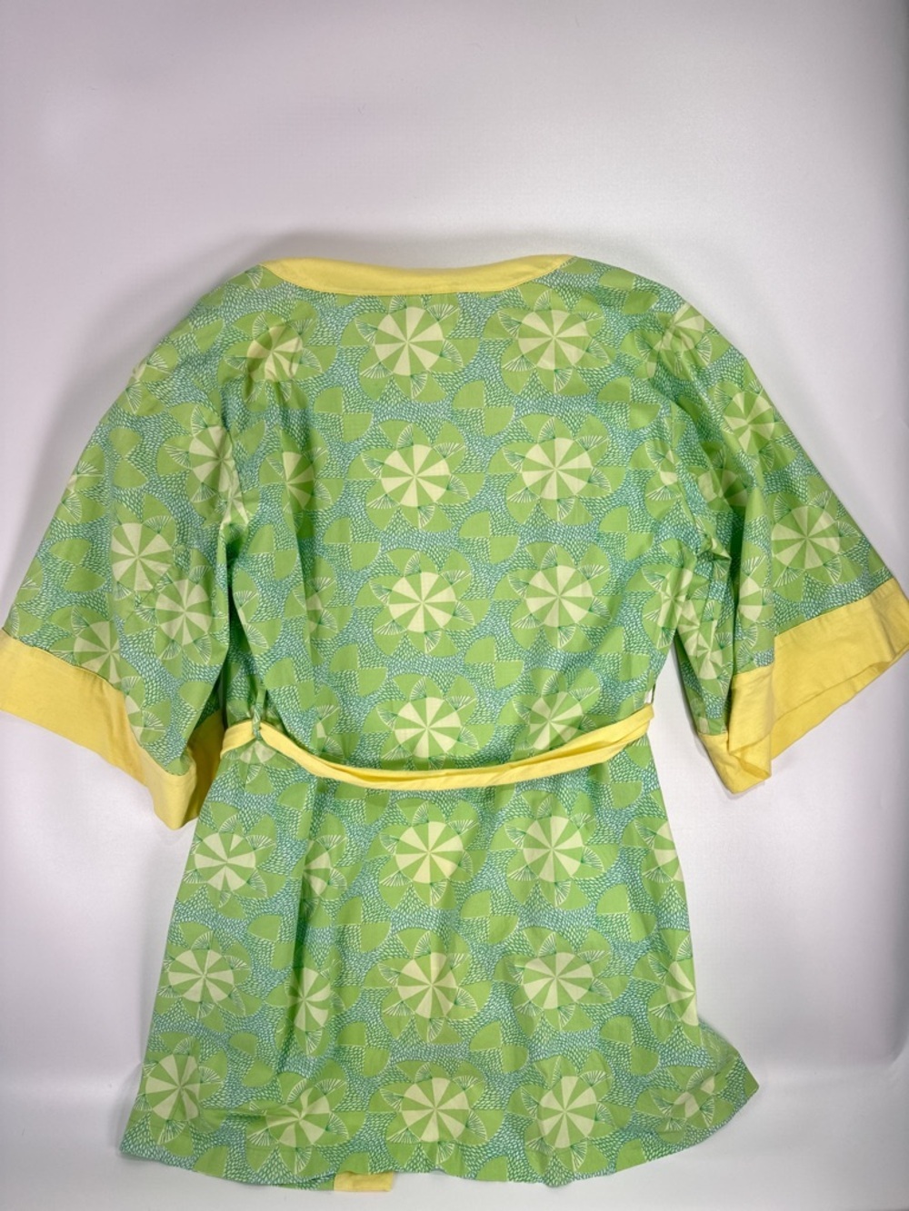 Anthropologie Lilka Womens Boho Floral Wrap Robe Green S/M - Picture 8 of 13
